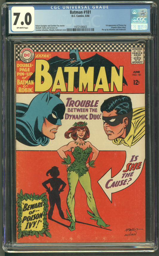 Batman #181 CGC 7.0 / First Poison Ivy / Silver Age Key