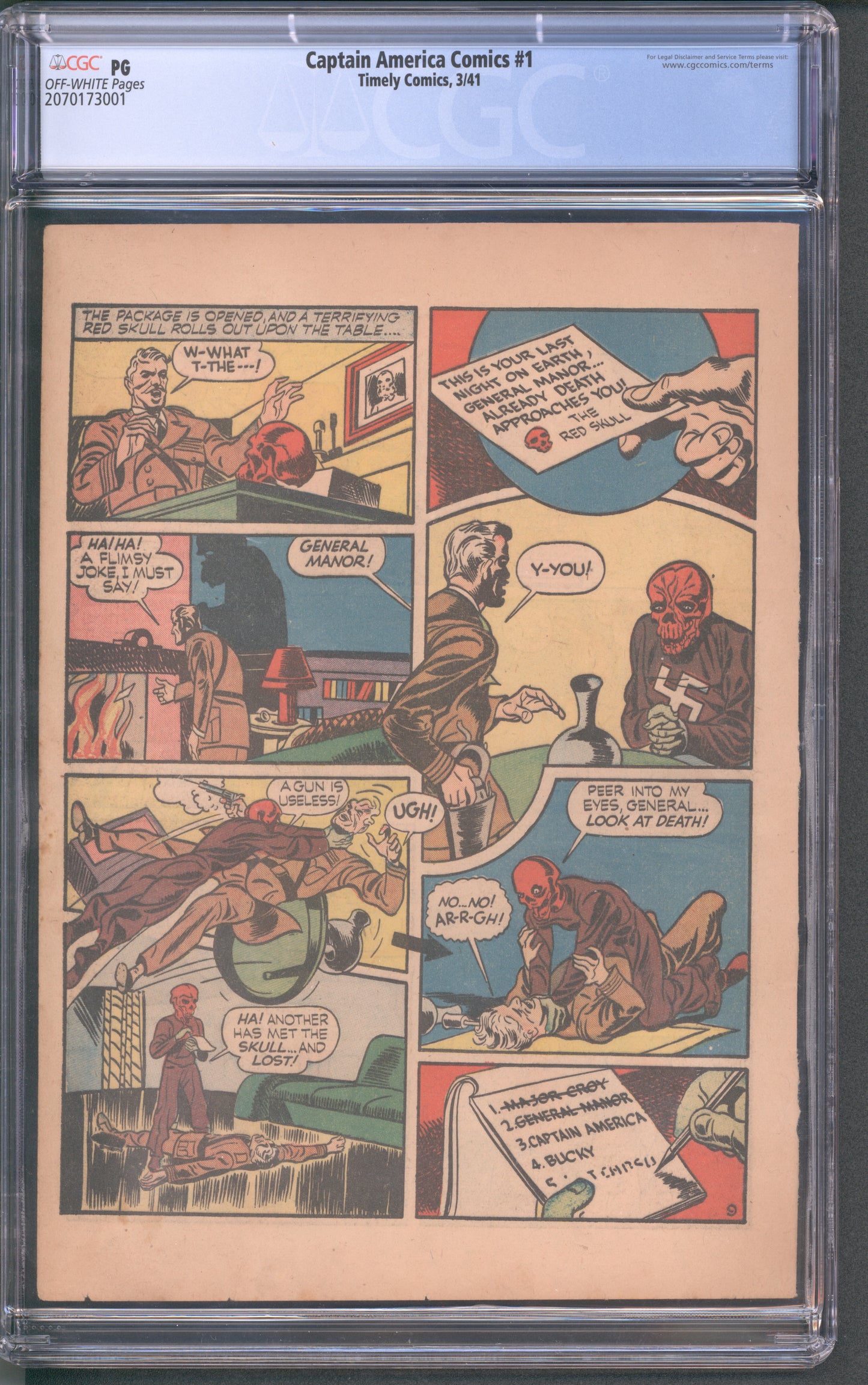 Captain America Comics #1 - 1st Captain America - PG Only