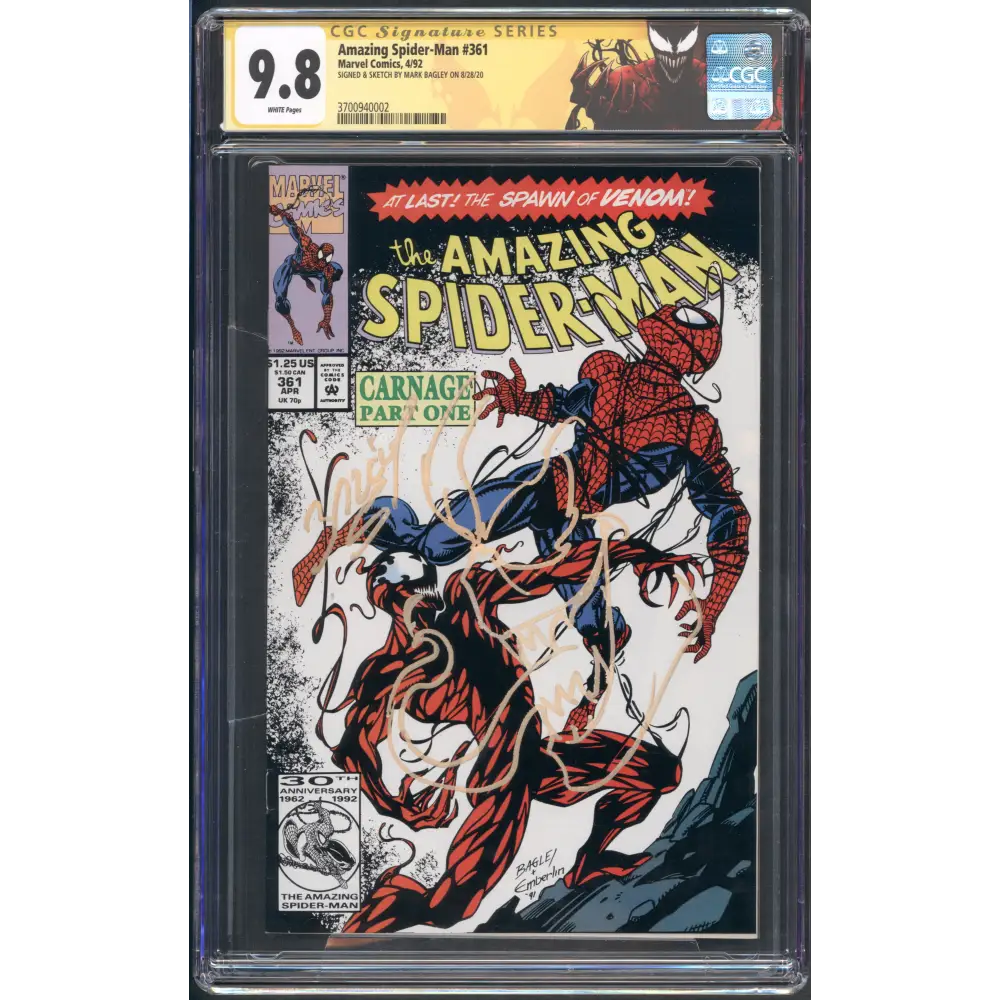 Amazing Spider-Man #361 CGC 9.8 / Signature Series – Binary Sundown