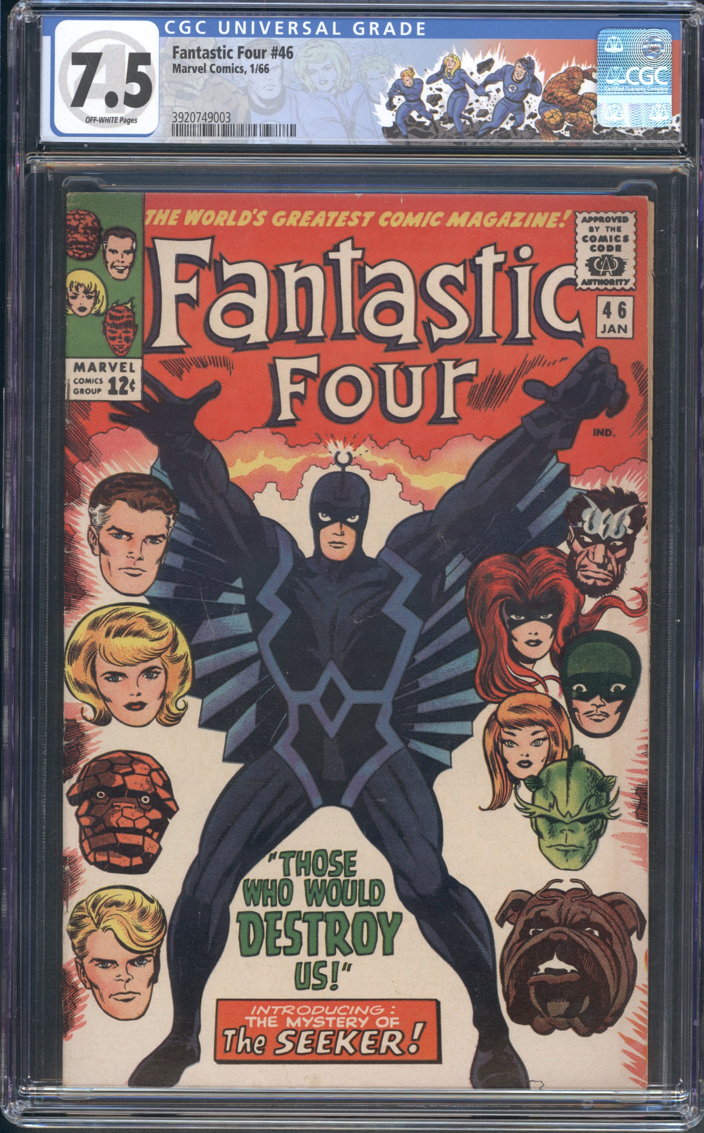 Fantastic Four #46 / CGC 7.5 / Off-White Pages - Back Cover