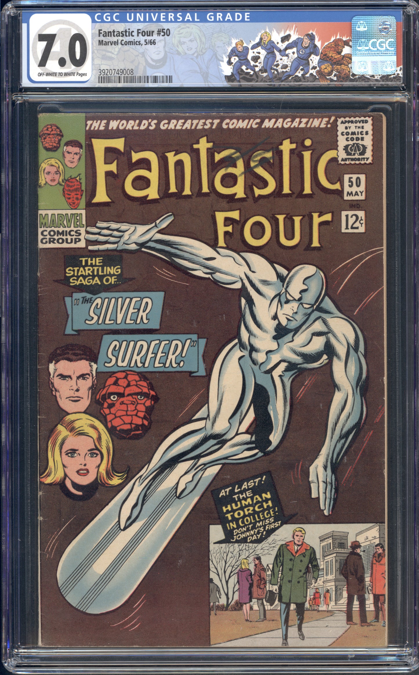 Fantastic Four #50 / CGC 7 / The Startling Saga of the Silver Surfer - Front Cover