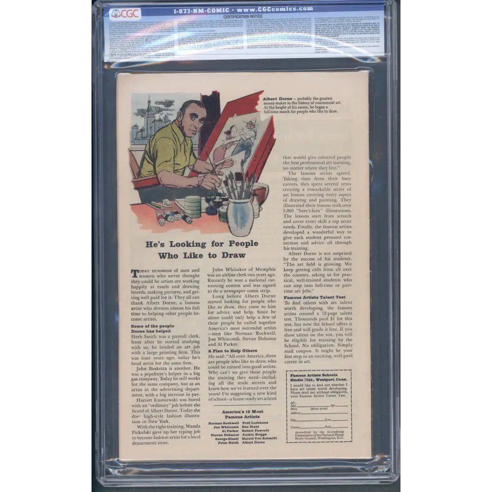 Journey Into Mystery #98 / CGC 8.5 / Origin and 1st appearance of the Human Cobra (Klaus Voorhees). - Back Cover