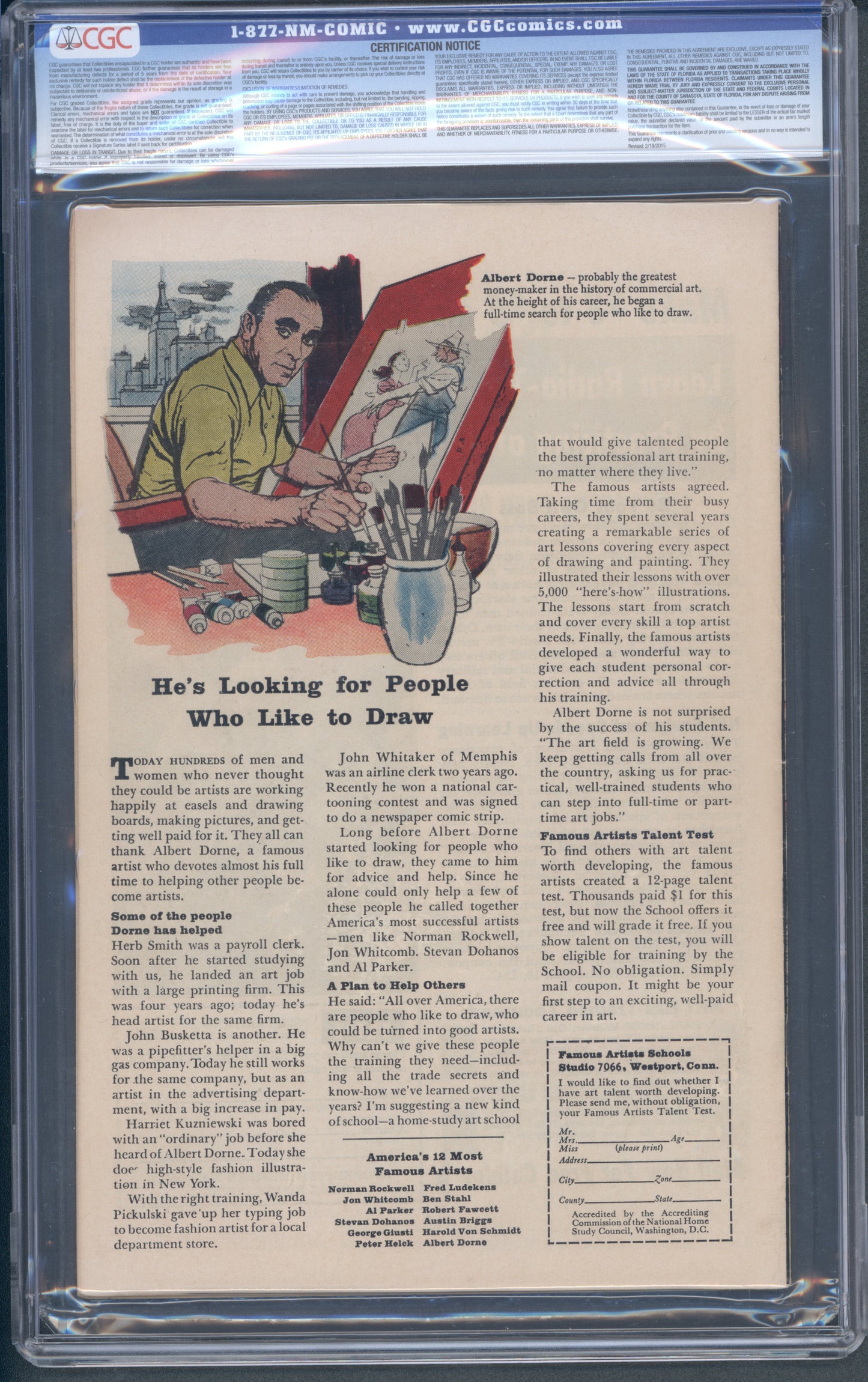 Journey Into Mystery #98 / CGC 8.5 / Origin and 1st appearance of the Human Cobra (Klaus Voorhees). - Back Cover