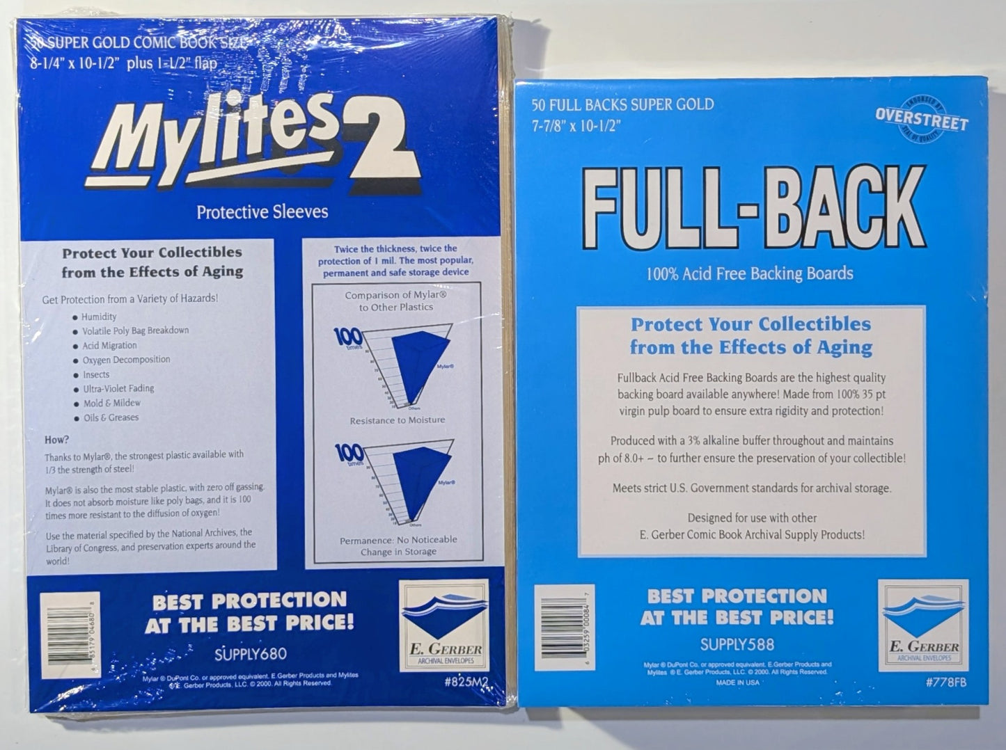 MyLites 2 & Full Back Backing Boards for Super Golden Age Comics