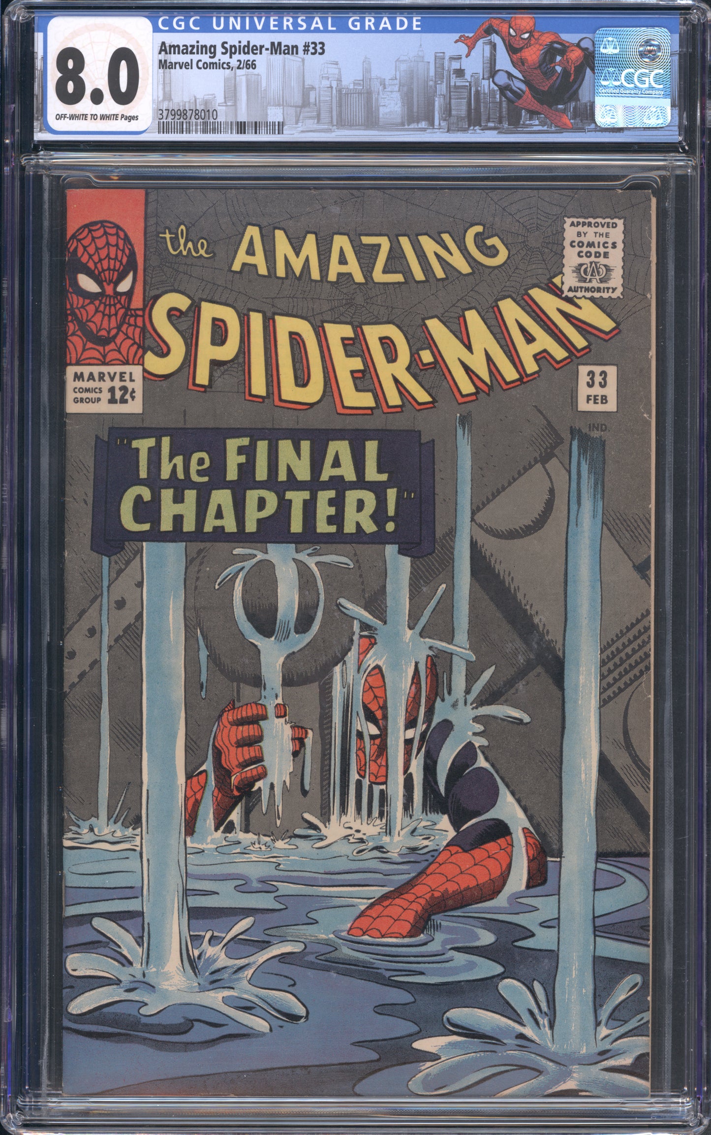 The Amazing Spider-Man #33 / CGC 8 / Dr. Curt Connors appearance - Front Cover