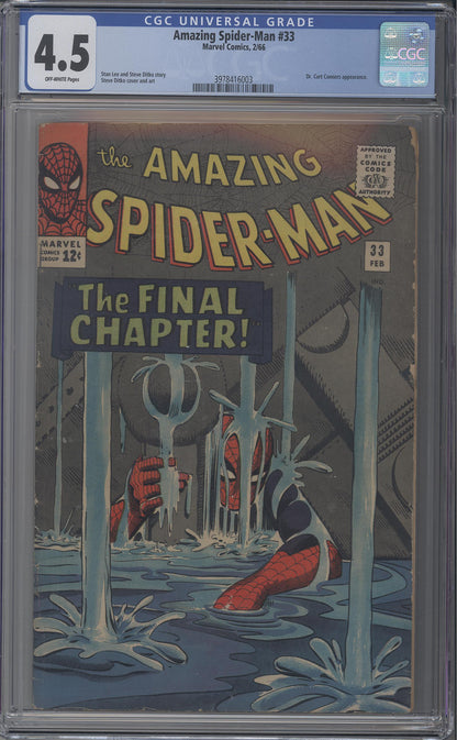 Amazing Spider-Man #33 - CGC 4.5 / Iconic Steve Ditko Cover