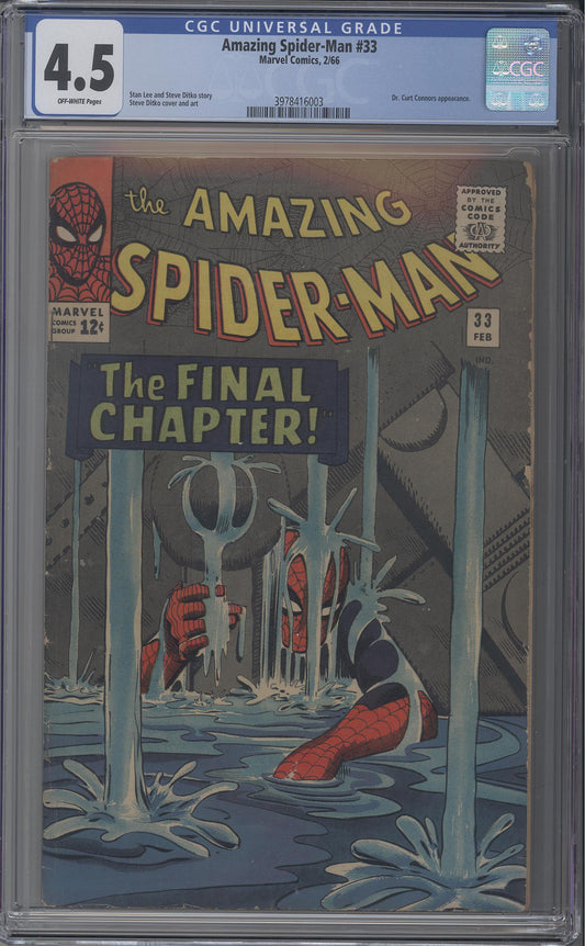 Amazing Spider-Man #33 - CGC 4.5 / Iconic Steve Ditko Cover