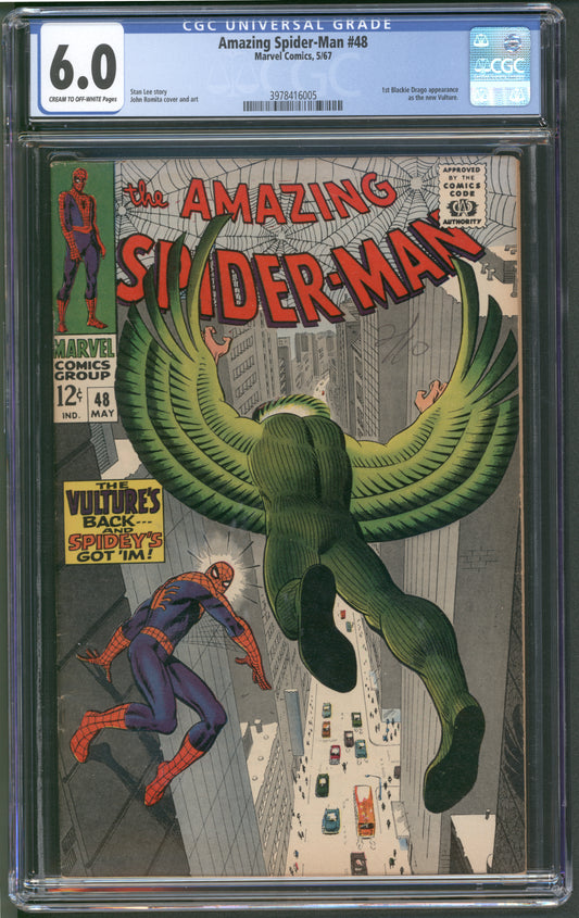 Amazing Spider-Man 48 / CGC 6.0 / 1st Blackie Drago as Vulture