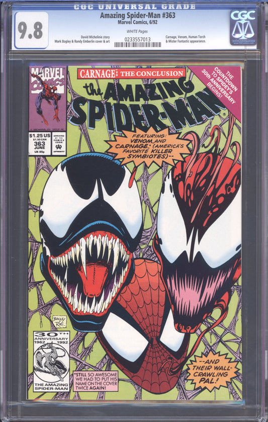 Amazing Spider-Man 363 / White Pages / Mark Bagley Art