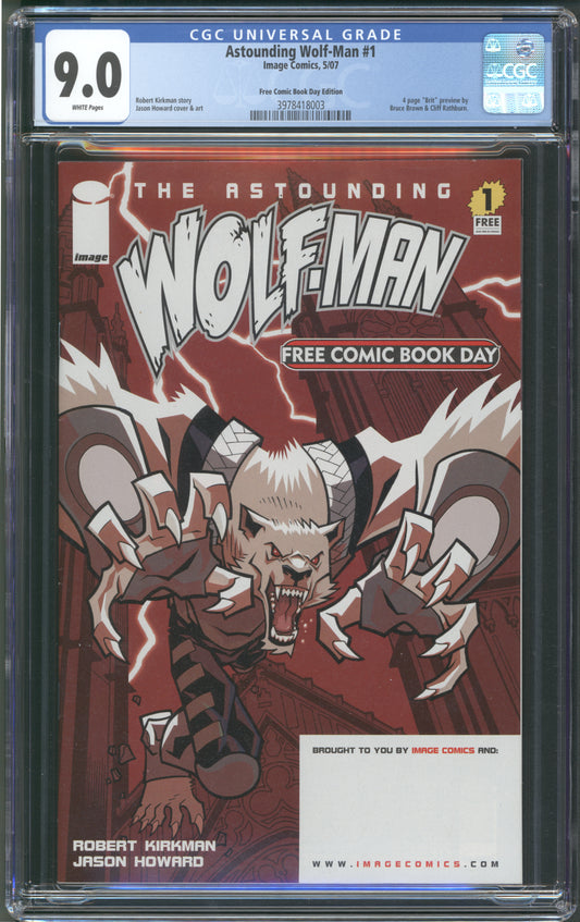 Astounding Wolf-Man #1 / CGC 9.0 / White Pages