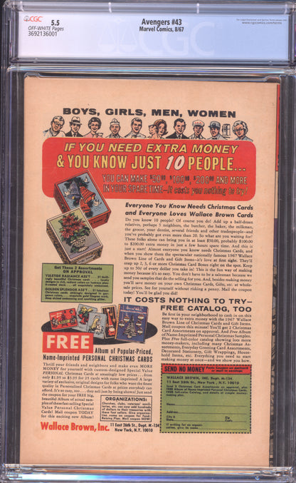 Avengers #43 CGC 5.5