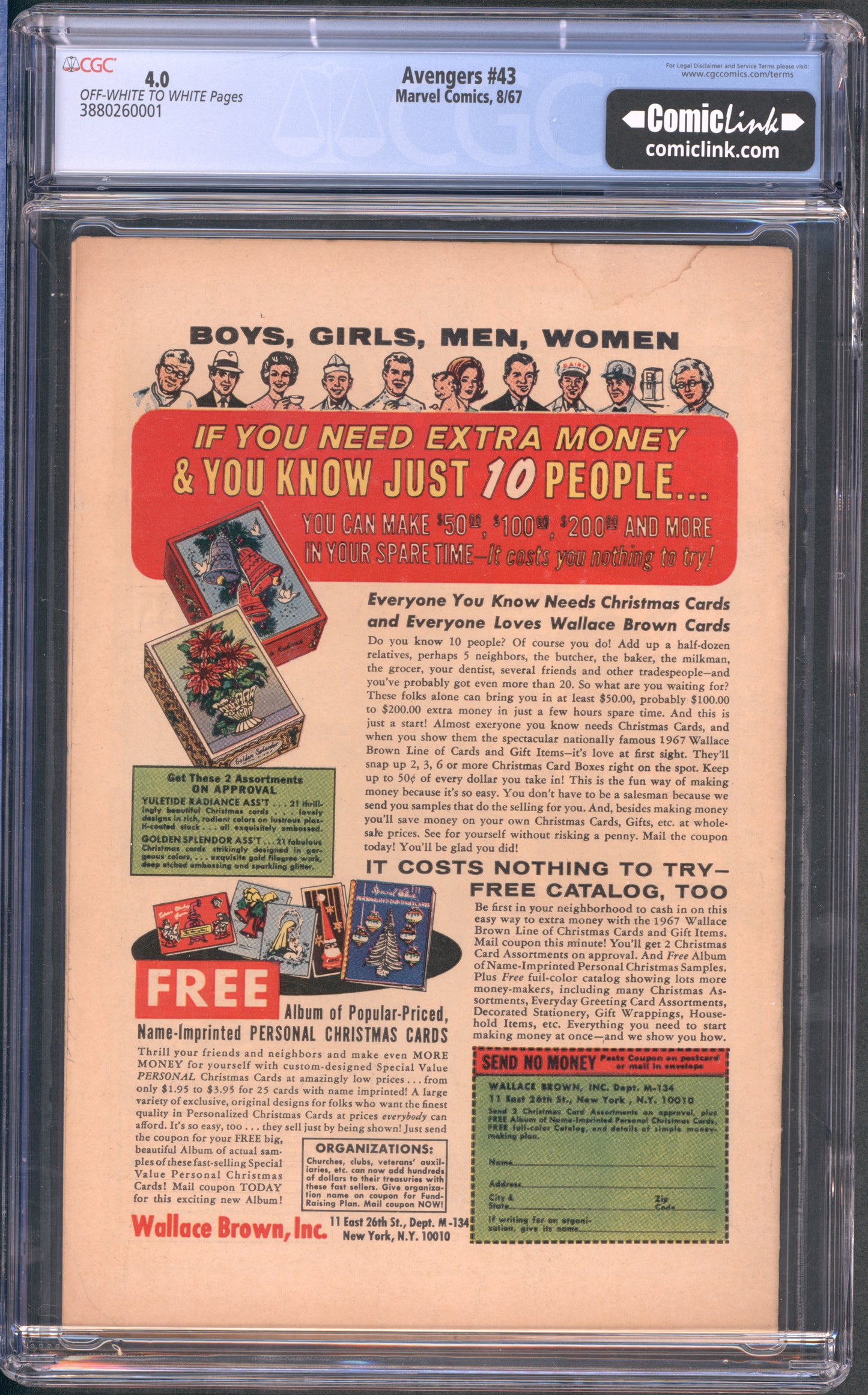 Avengers #43 CGC 4.0