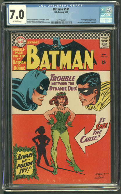 Batman #181 CGC 7.0 / First Poison Ivy / Silver Age Key