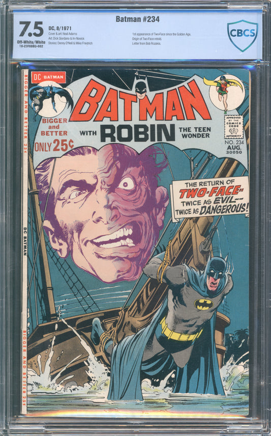 Batman #234 CGC 7.5 / First Two Face (Harvey Dent) / Silver Age Key