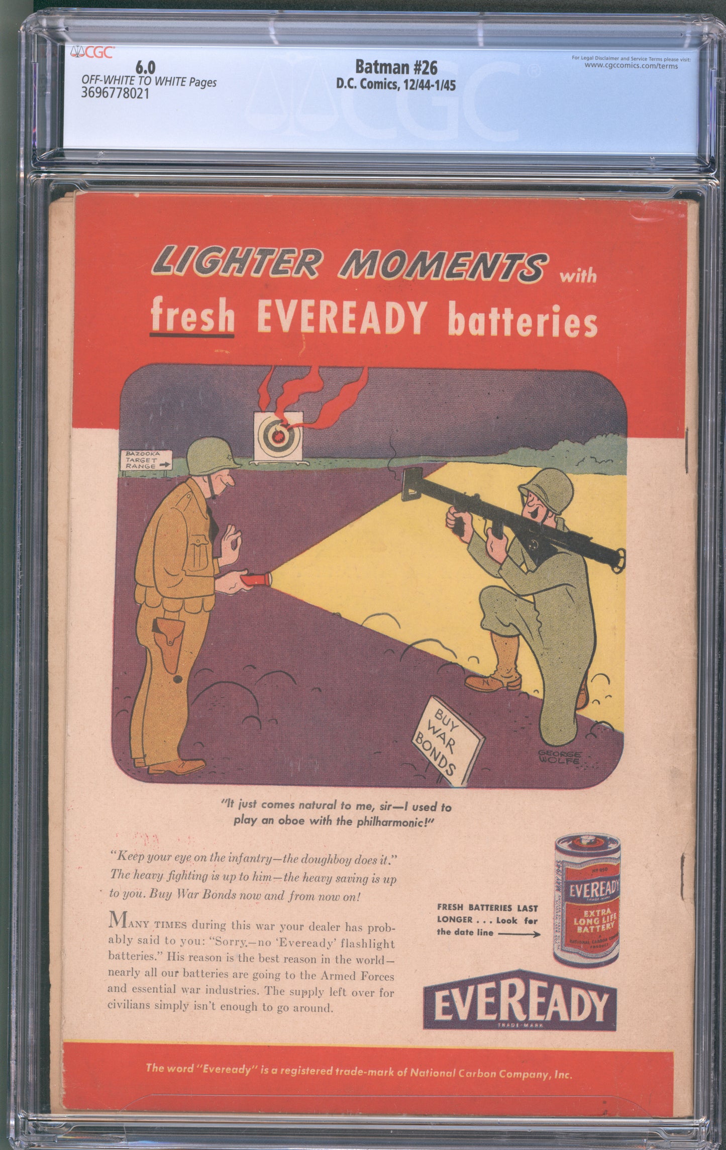 Batman #26 CGC 6.0 / Golden Age Batman