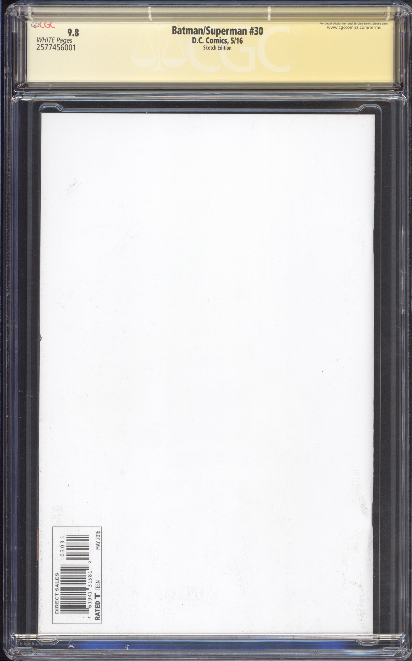 Batman/Superman #30 CGC 9.8 - Frank Miller Original Art 5/16