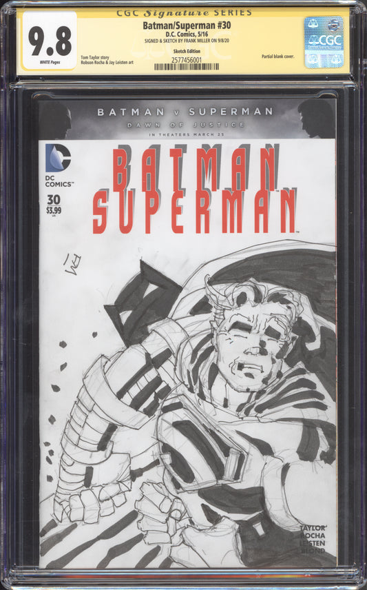 Batman/Superman #30 CGC 9.8 - Frank Miller Original Art 5/16