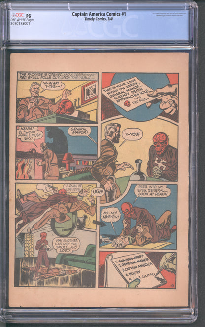 Captain America Comics #1 - 1st Captain America - PG Only
