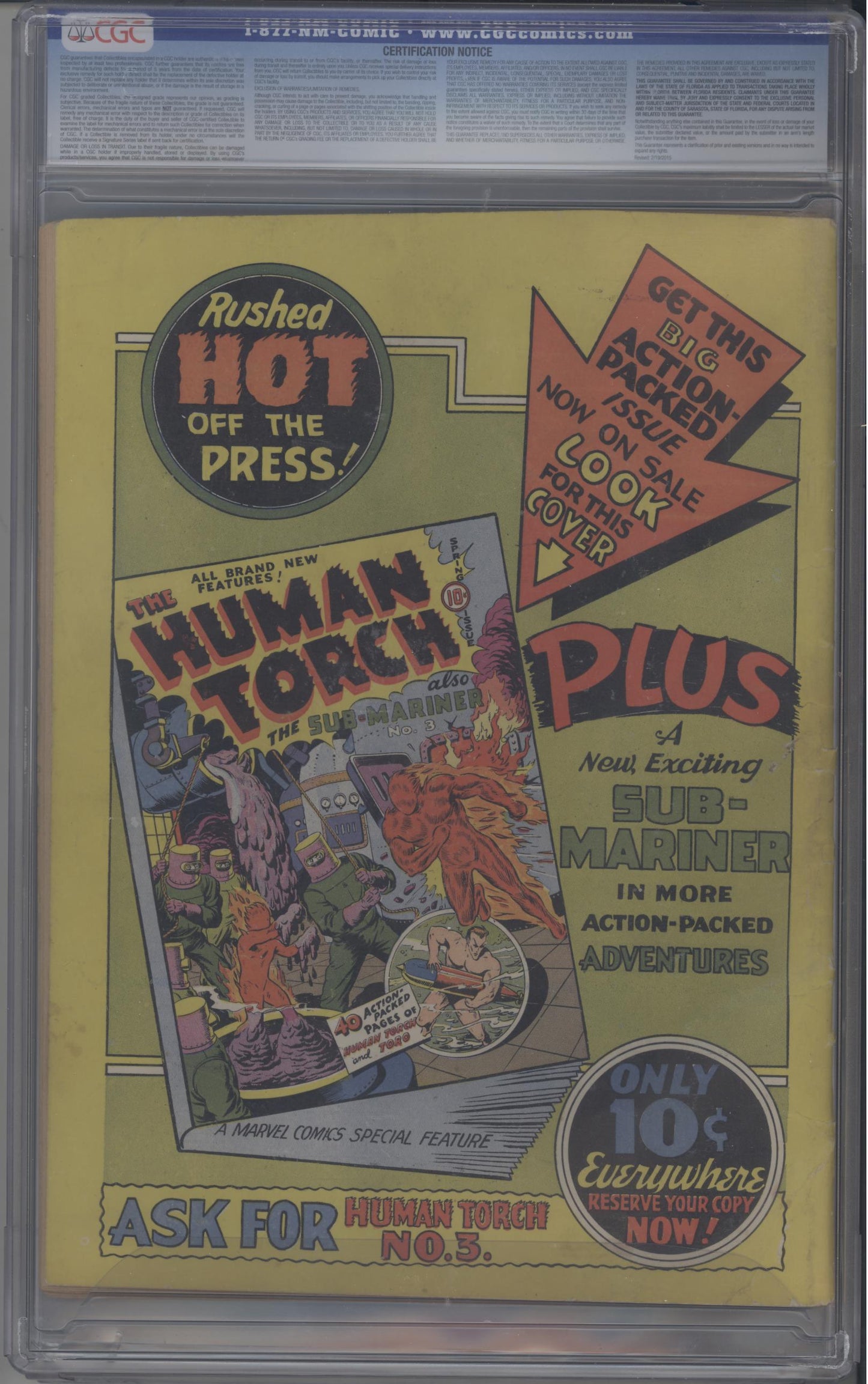 Captain America Comics #3 - 1st Stan Lee Comic / Red Skull Cover (Rare!)