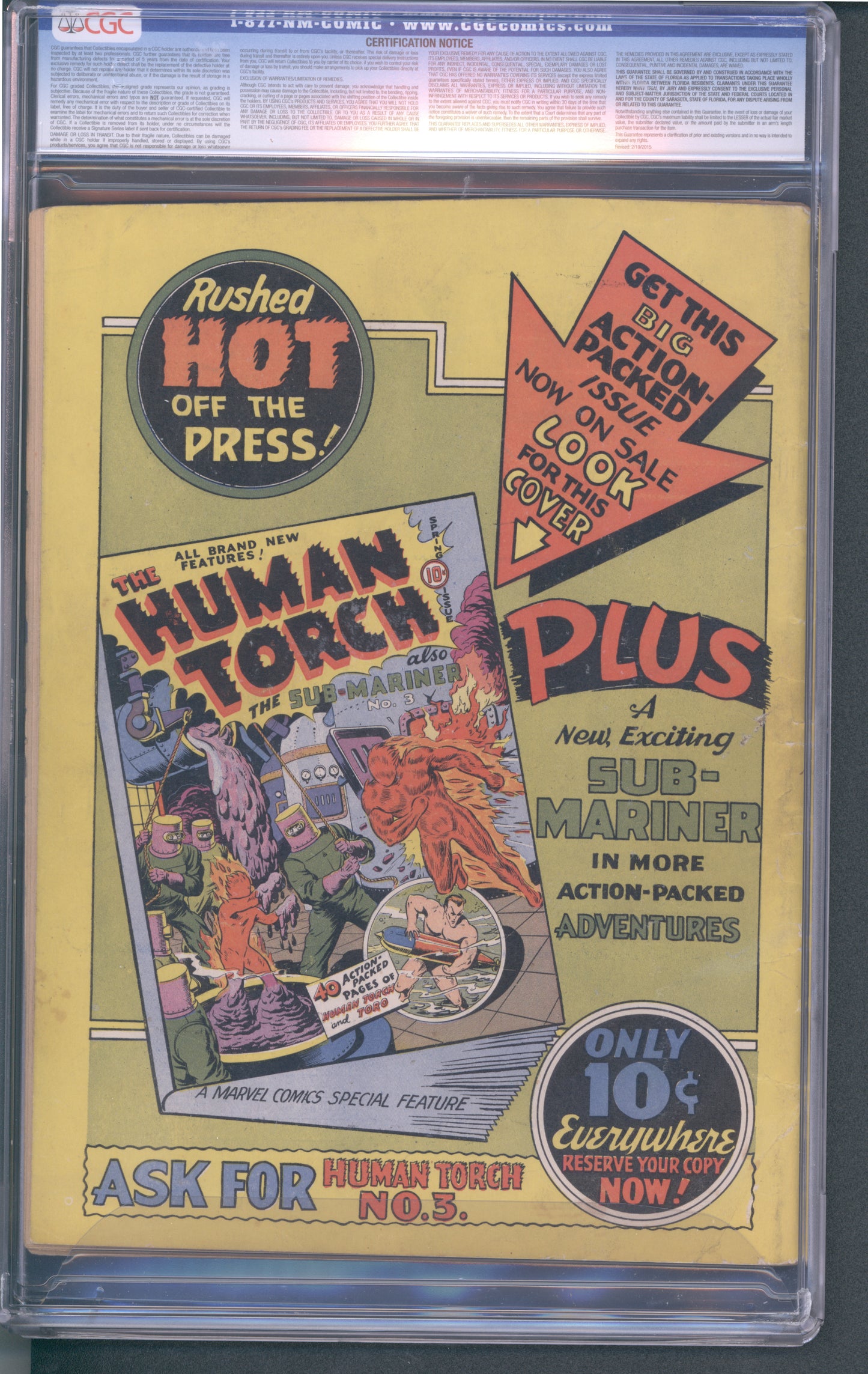 Captain America Comics #3 - 1st Stan Lee Comic / Red Skull Cover (Rare!)