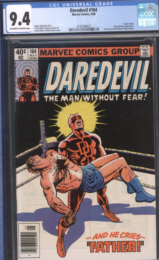 Daredevil #164 / CGC 9.4 / Frank Miller Art