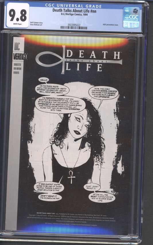 Deat Talk About Life #NN / CGC 9.8 / White Pages