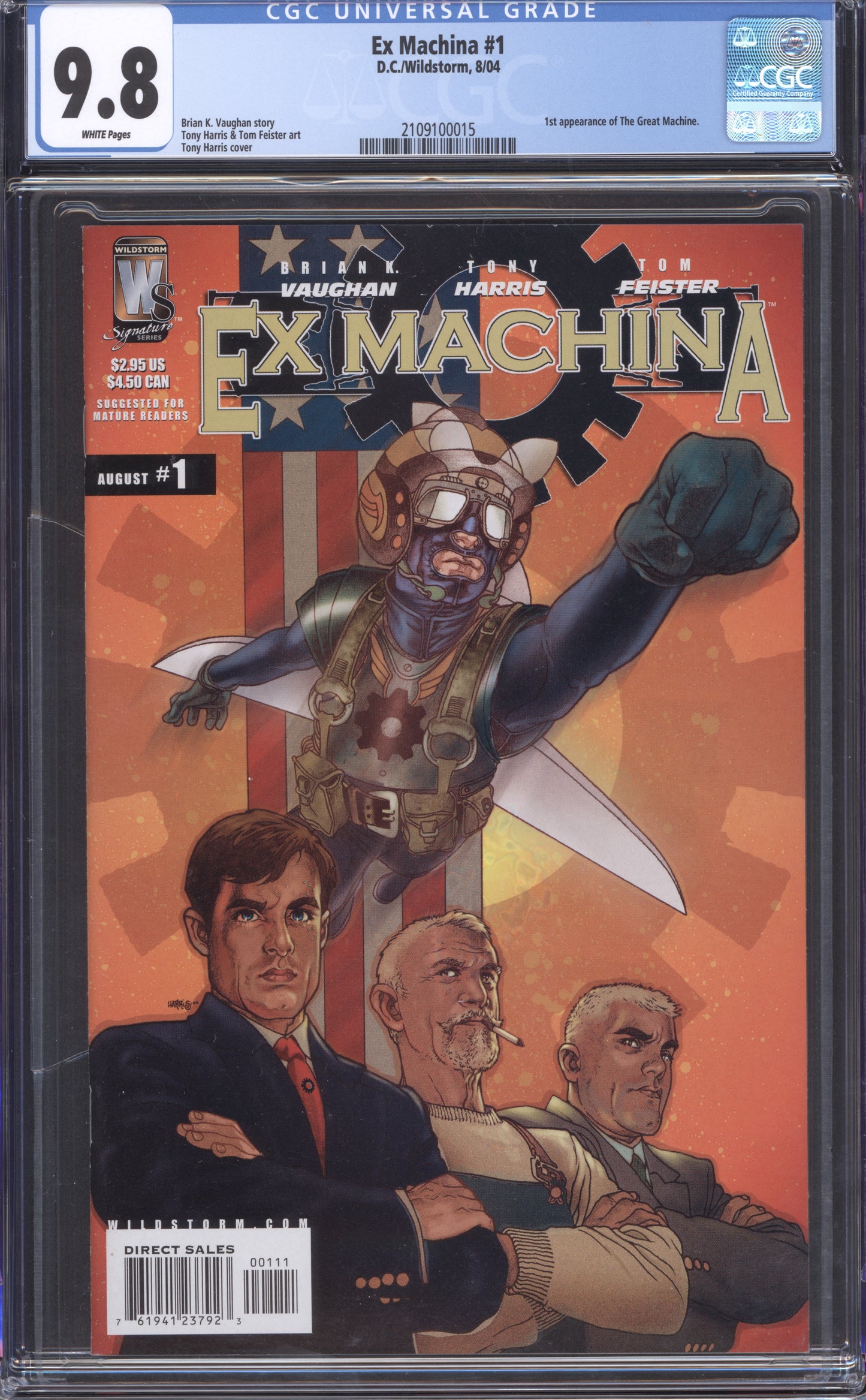 Ex Machina #1 / CGC 9.8 / Brian K Vaughn Story / 1st App. The Great Machine