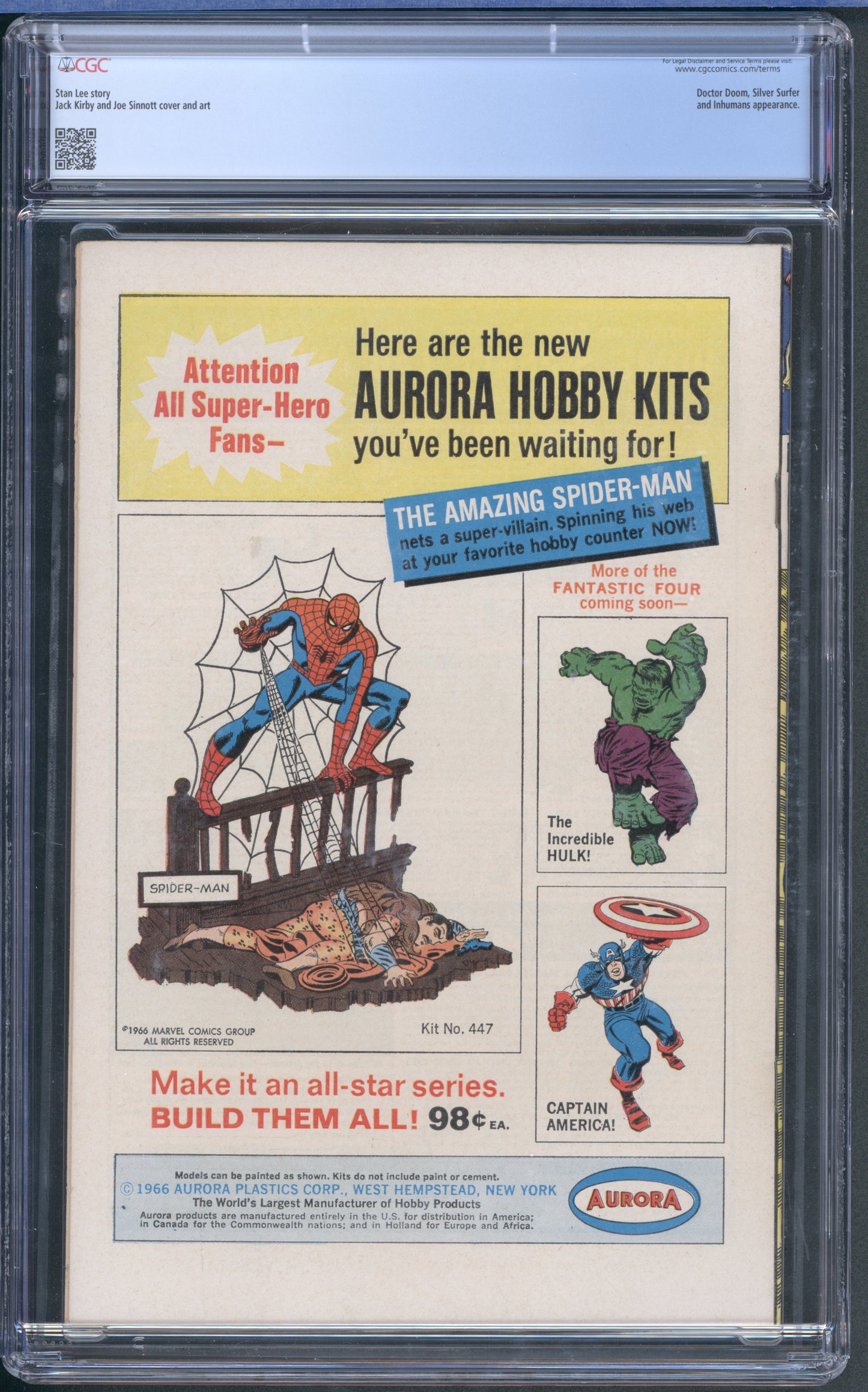 Fantastic Four #59 / CGC 9.4 / Near Mint Copy