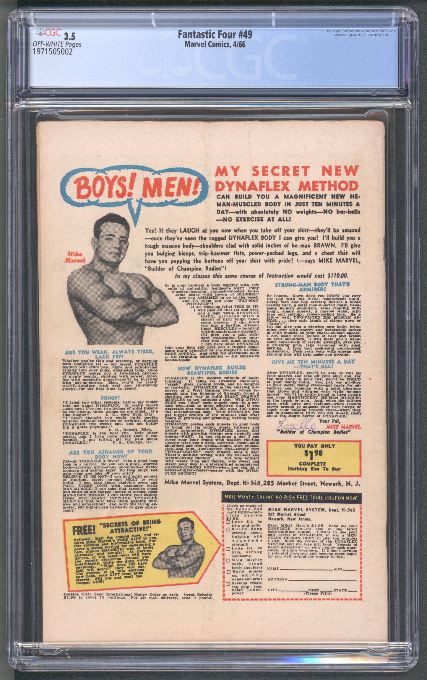 Fantastic Four #49 CGC 3.5 / 1st Full Galactus / Jack Kirby Art