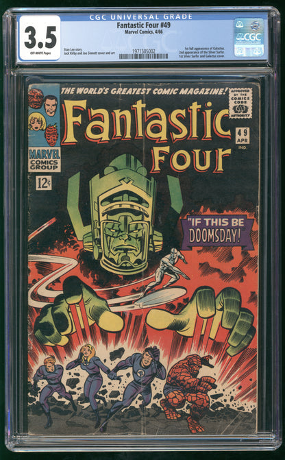 Fantastic Four #49 CGC 3.5 / 1st Full Galactus / Jack Kirby Art
