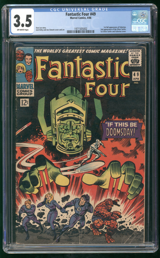 Fantastic Four #49 CGC 3.5 / 1st Full Galactus / Jack Kirby Art