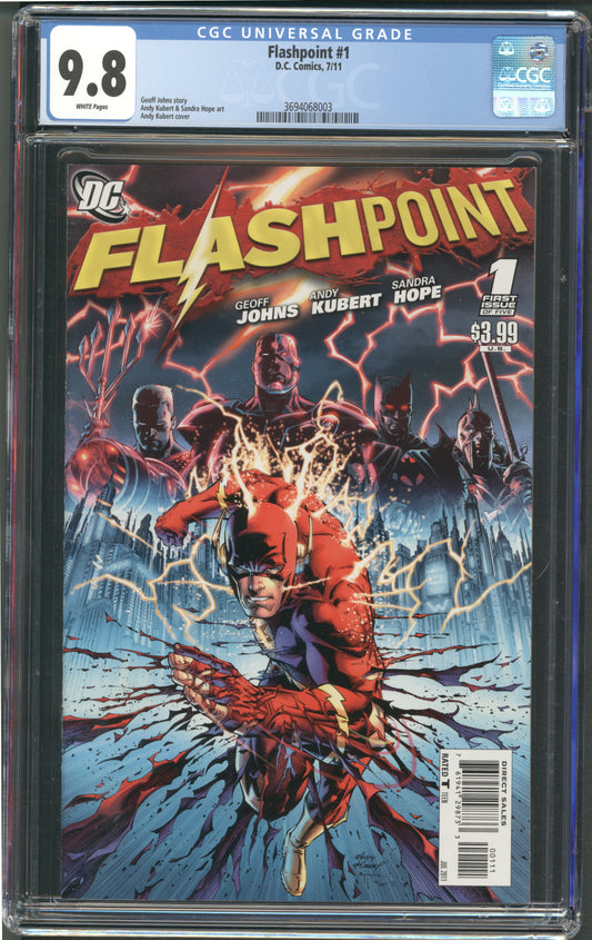 Flashpoint #1 / CGC 9.8 / White Pages / Geoff Johns Story