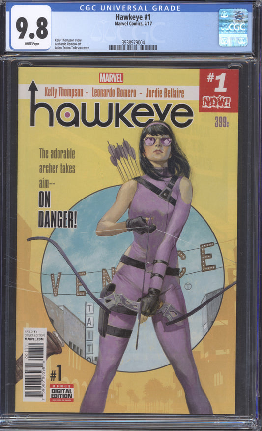 Hawkeye #1 / CGC 9.8 / 2017 / Kelly Thompson Story