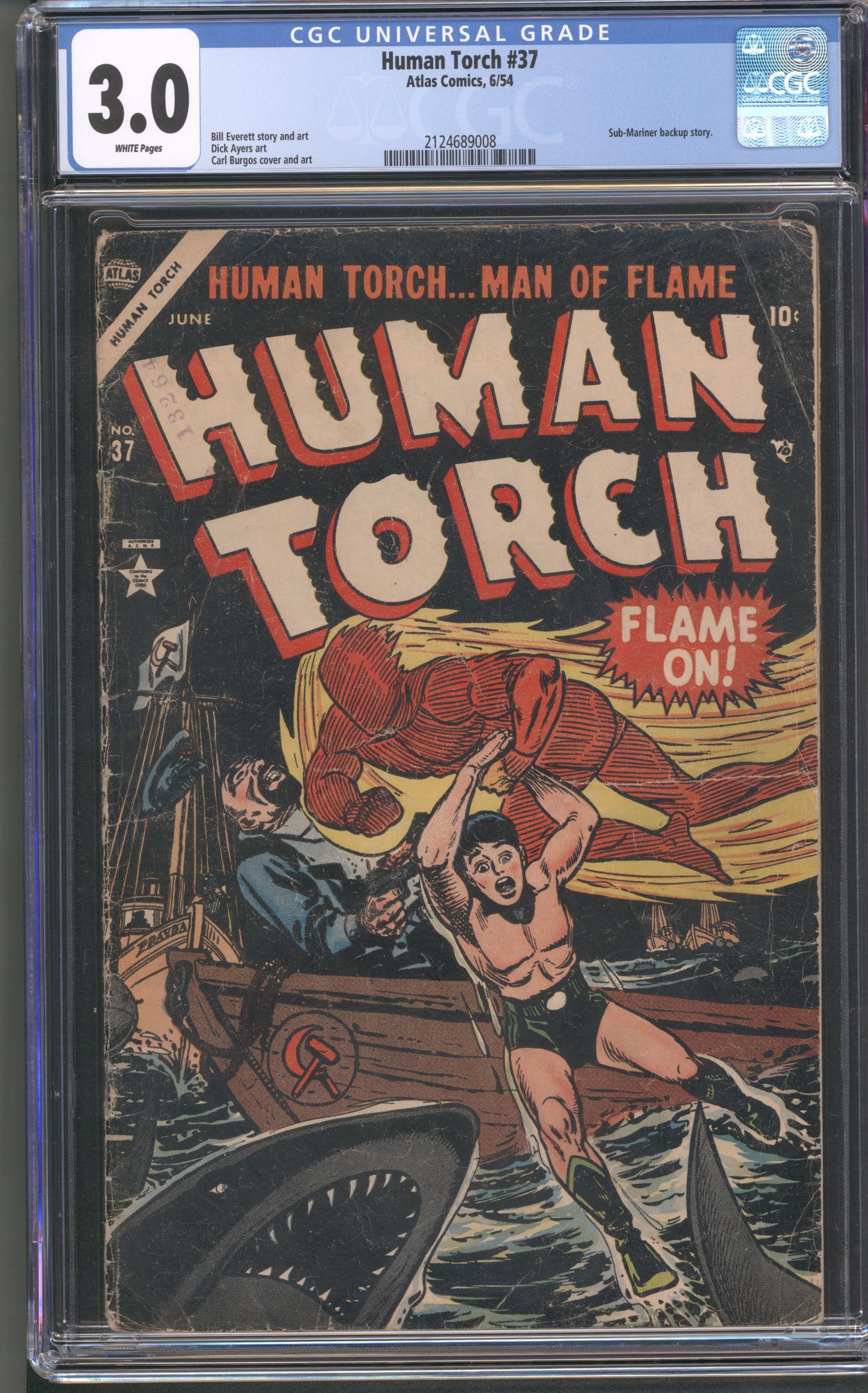 Human Torch #37 CGC 3.0
