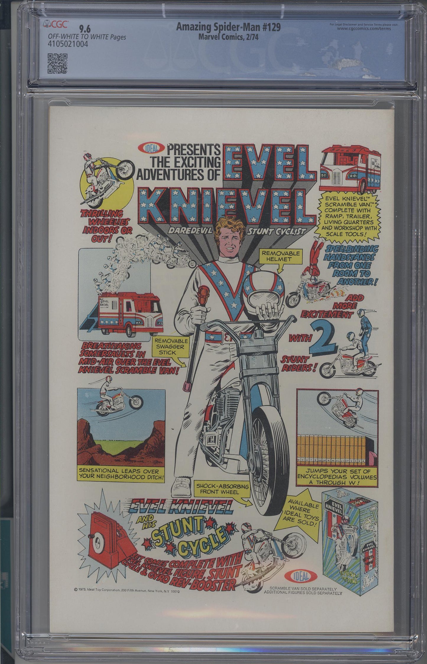 Amazing Spider-Man 129  / CGC 9.6 / Near Mint  / 1st Punisher
