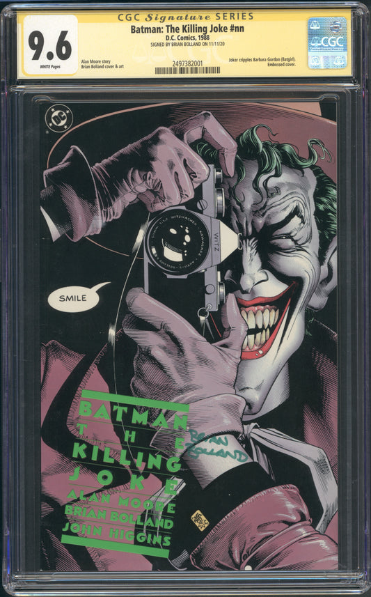 Batman the Killing Joke #1 / CGC 9.6 / Signature Series: Brian Bolland
