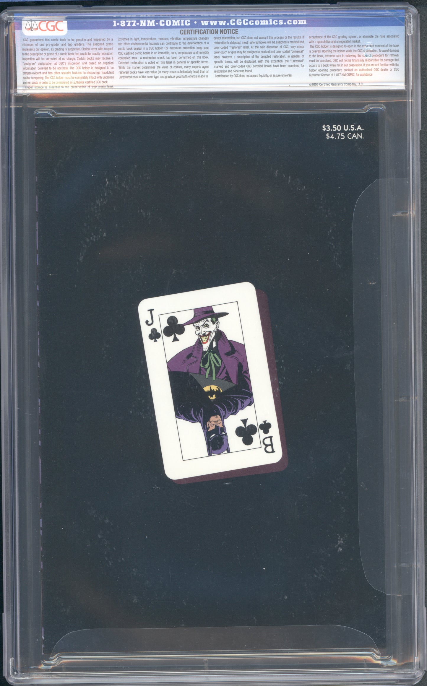 Batman the Killing Joke #NN / CGC 9.9 / MINT WHITE PAGES /