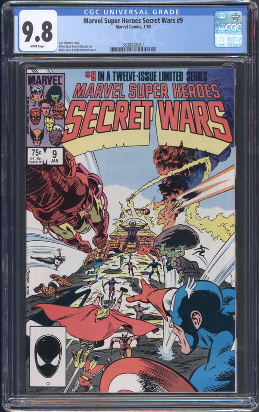 Marvel Secret Wars #9  /CGC 9.8 / White Pages