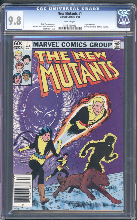 New Mutants #1 CGC 9.8 / Newsstand / White Pages