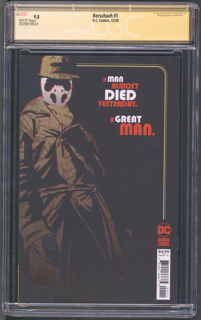 Rorscharch #1 / CGC 9.8 / Signature Series: Tom King and Jorge Fuentes