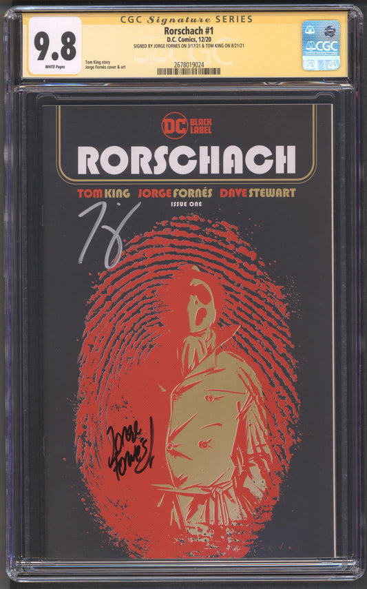 Rorscharch #1 / CGC 9.8 / Signature Series: Tom King and Jorge Fuentes