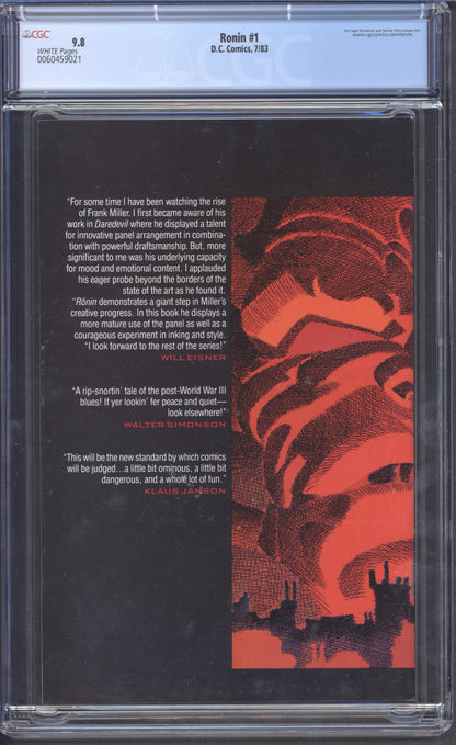 Ronin #1 / CGC 9.8 / White Pages / Frank Miller