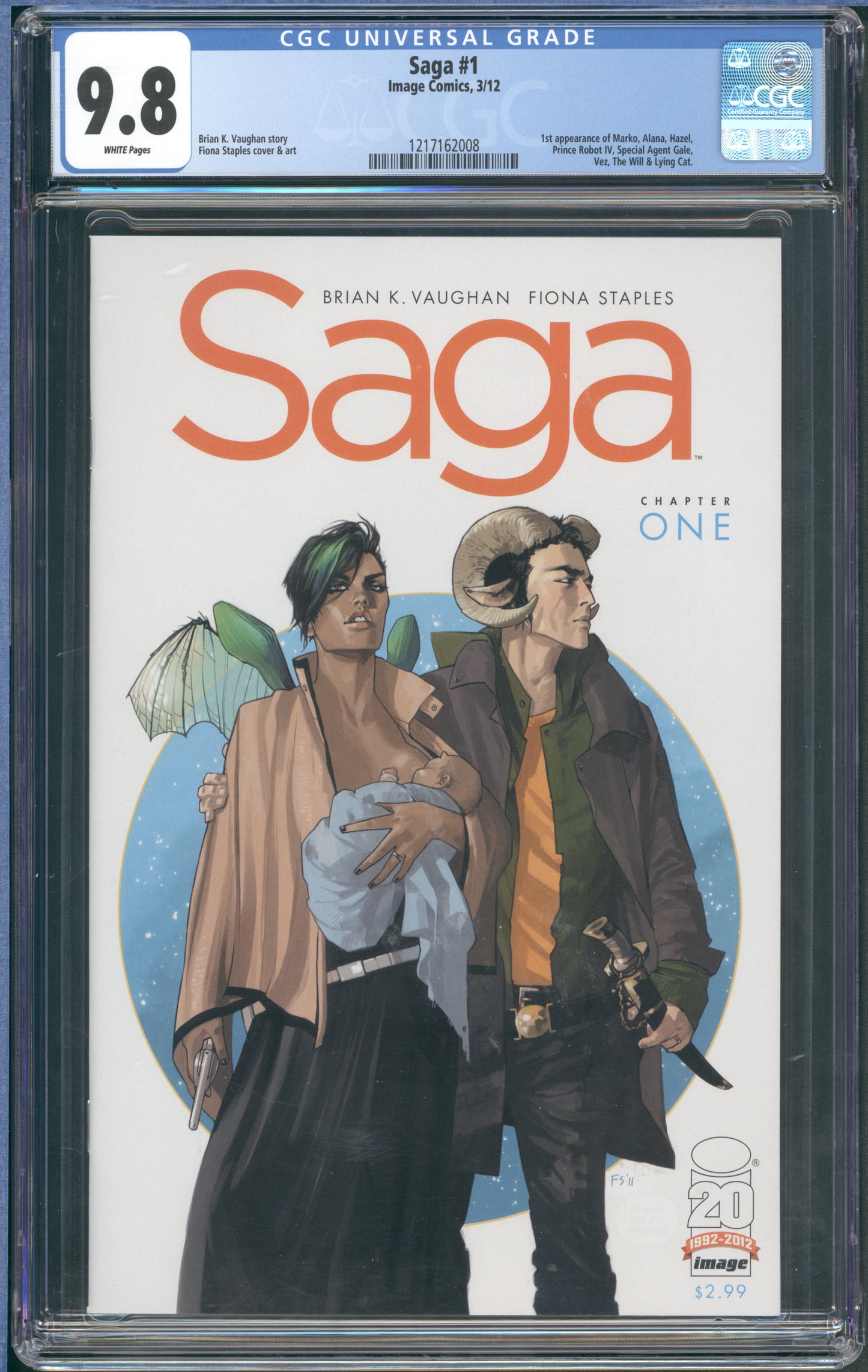 Saga #1 / CGC 9.8 / White Pages