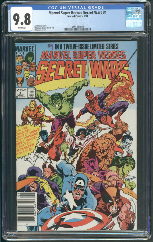 Secret Wars #1 / Newsstand / CGC 9.8 / White Pages