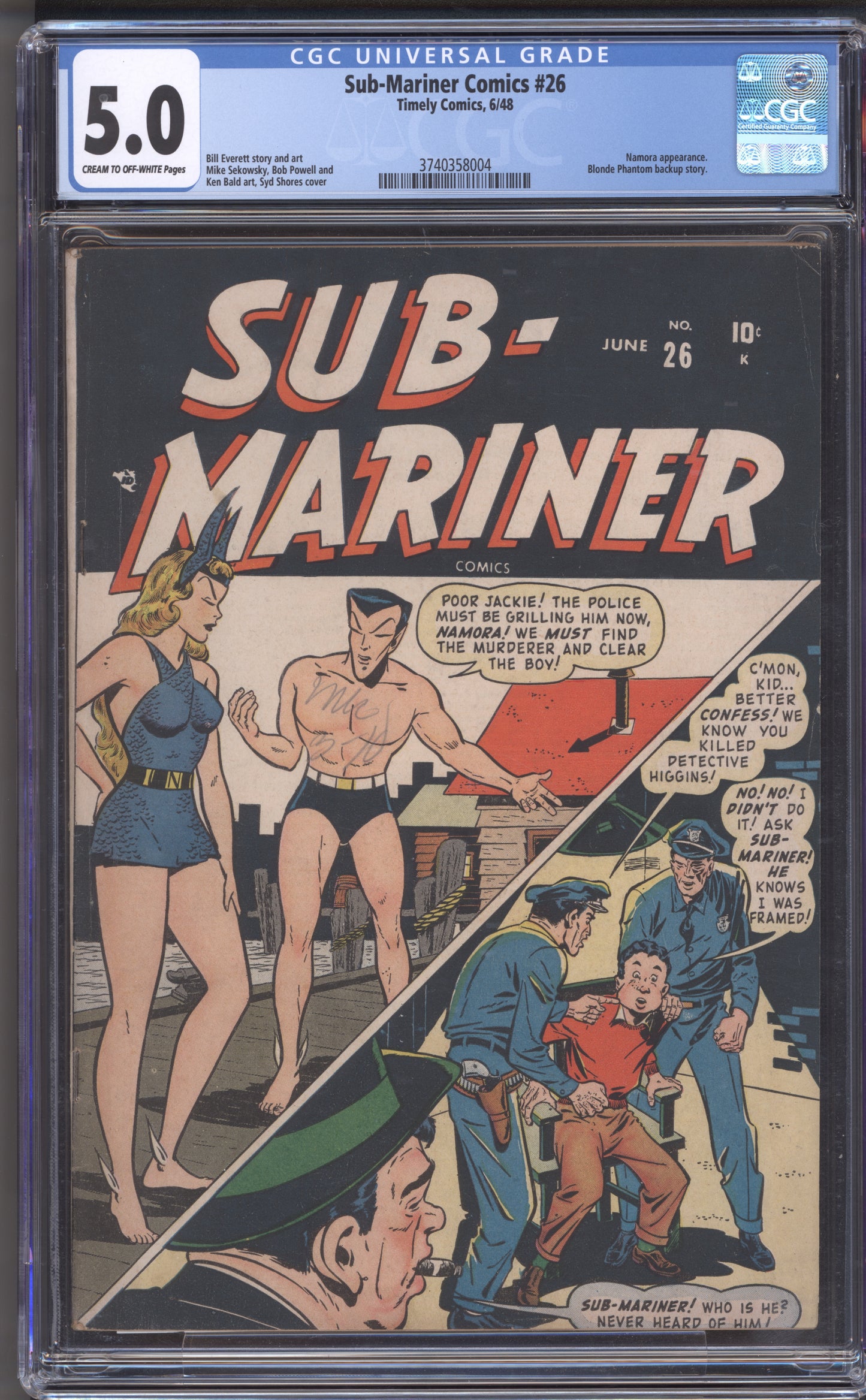 Sub-Mariner #26 / CGC 5.0 / Alex Schomburg Art