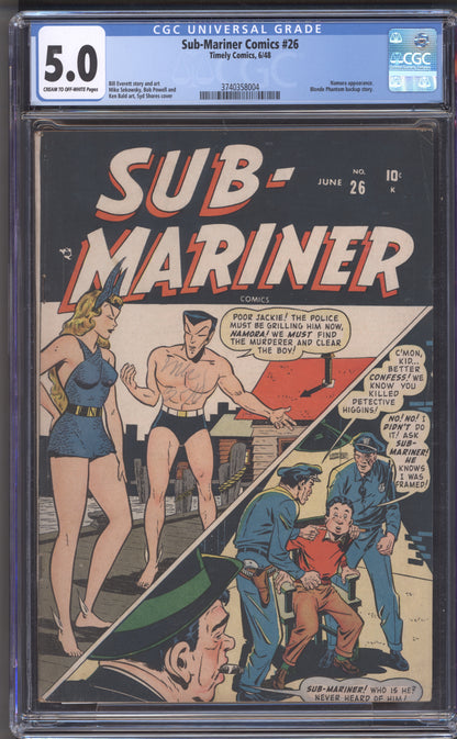 Sub-Mariner #26 / CGC 5.0 / Alex Schomburg Art