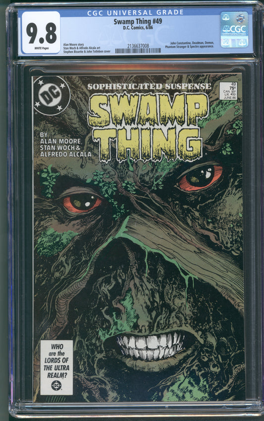 Swamp Thing #49 CGC 9.8 / White Pages