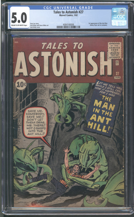 Tales to Astonish #27  / CGC 5.0  / 1st Appearance of the Ant-Man