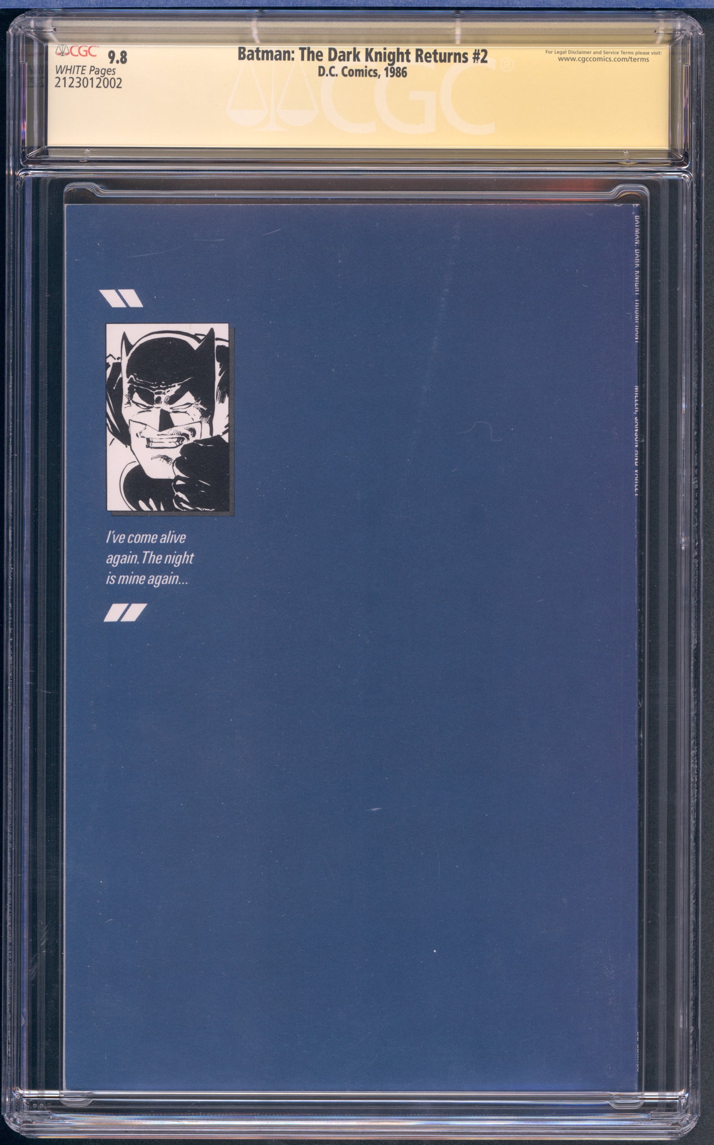 Batman: The Dark Knight Returns #2 CGC 9.8