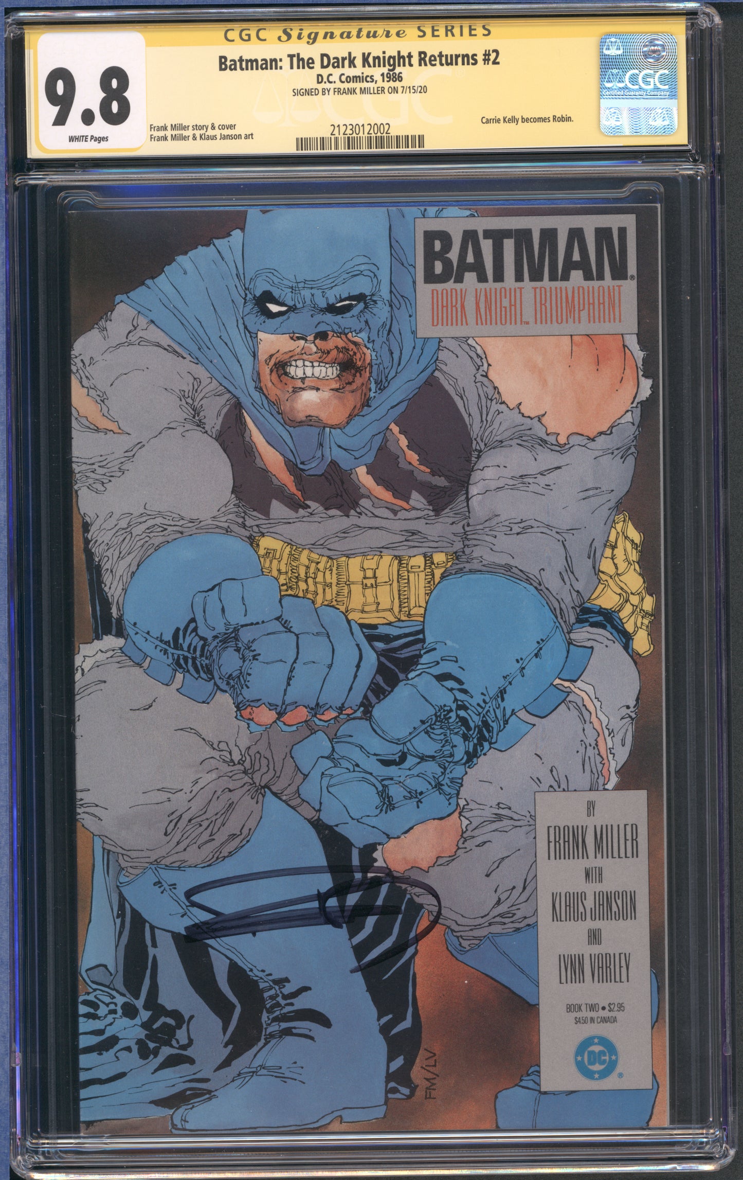 Batman: The Dark Knight Returns #2 CGC 9.8